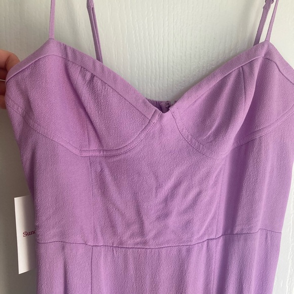 Sunday best- NWT Flowy purple dress with slit - Picture 2 of 5